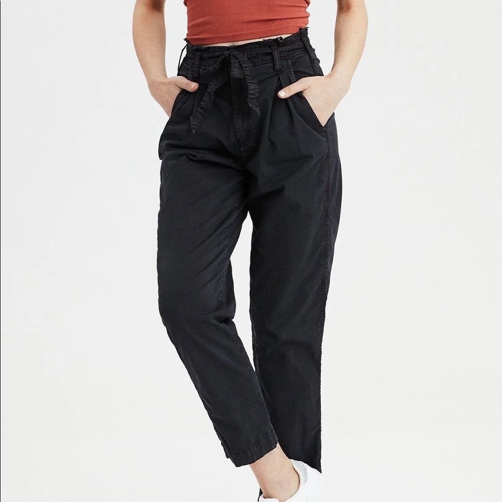 NWT AE Size 0 Pants Neutral Gray American Eagle Straight Leg